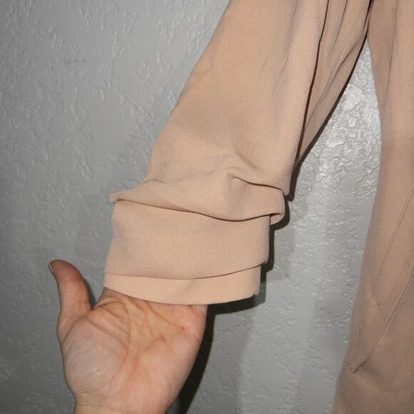 Mod Ref Nude Uptown‎ Girl Open Front Blazer Size Small - Picture 2 of 7